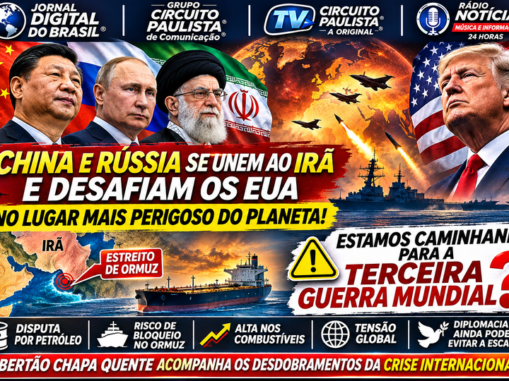 CHINA E RÚSSIA SE APROXIMAM DO IRÃ EM MEIO À TENSÃO COM OS ESTADOS UNIDOS: O MUNDO ESTÁ DIANTE DO RISCO DE UMA TERCEIRA GUERRA MUNDIAL?