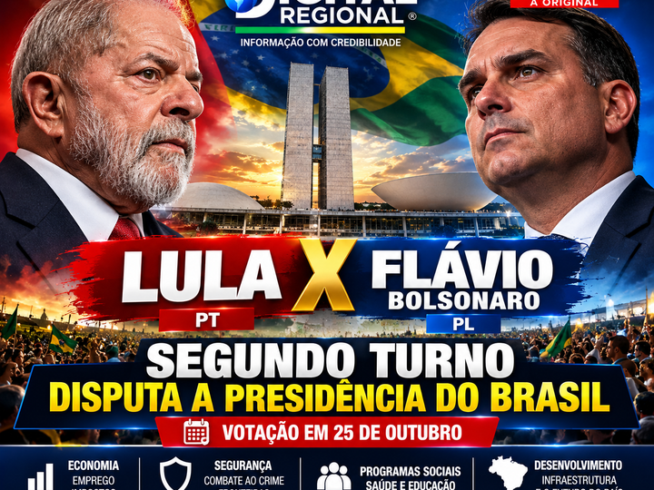 LULA X FLÁVIO BOLSONARO: SEGUNDO TURNO ABRE A DISPUTA MAIS DECISIVA DA ELEIÇÃO DO BRASIL.