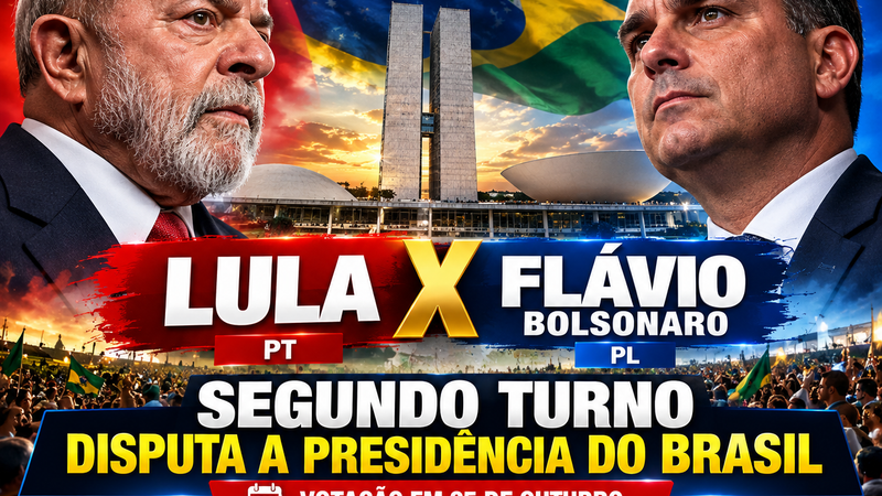LULA X FLÁVIO BOLSONARO: SEGUNDO TURNO ABRE A DISPUTA MAIS DECISIVA DA ELEIÇÃO DO BRASIL.