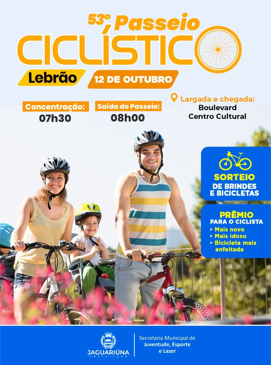 53º PASSEIO CICLÍSTICO “LEBRÃO” ACONTECE NO FERIADO DAS CRIANÇAS