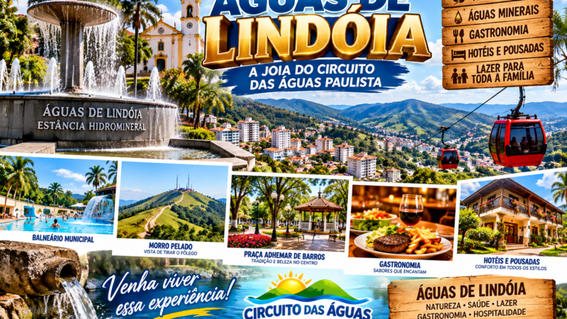 ÁGUAS DE LINDÓIA SE DESTACA COMO UM DOS PRINCIPAIS DESTINOS TURÍSTICOS DO CIRCUITO DAS ÁGUAS PAULISTA
