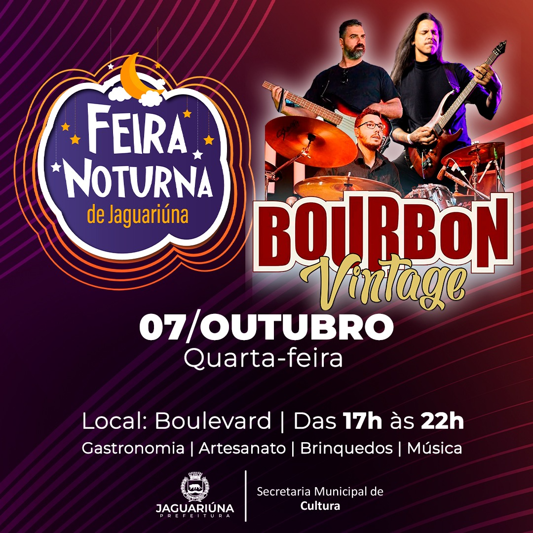 FEIRA NOTURNA DE HOJE SERÁ NO CENTRO CULTURAL E TERÁ EXPOSIÇÃO DE CARROS ANTIGOS