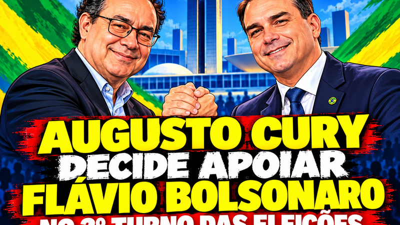 AUGUSTO CURY DECIDE APOIAR FLÁVIO BOLSONARO NO 2º TURNO DAS ELEIÇÕES